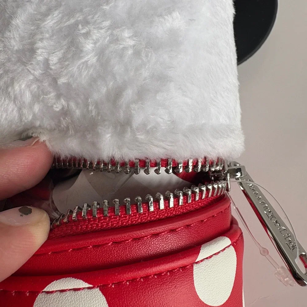 Loungefly Disney Minnie Cosplay Stocking Crossbody Bag Minnie Mouse Red Dots NEW